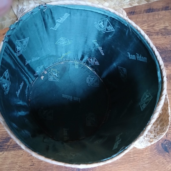 Vintage 1950s Woven Straw Raffia Floral Bucket Bag Purse Beach Picnic Tote MCM - Picture 14 of 14